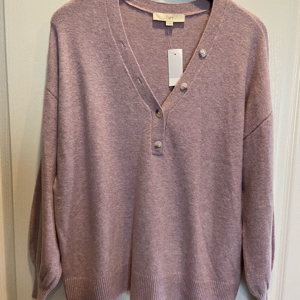 Loft Henley Sweater L